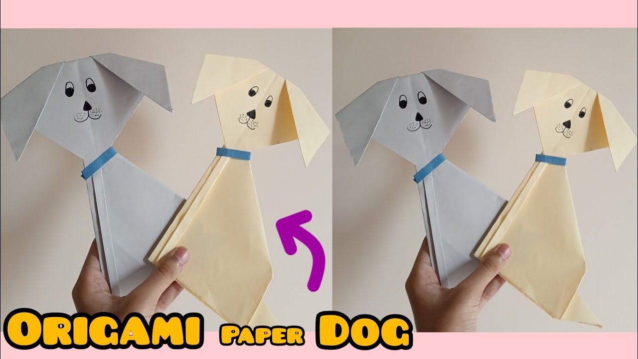How to make a paper dog||Origami paper dog||Easy paper dog for beginners||Paper dog step by step