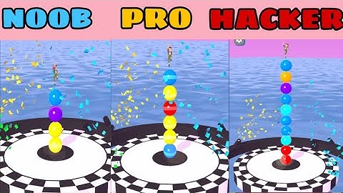 NOOB vs PRO vs HACKER in Stack Rider ❤️ All Levels Gameplay, NEW Games iOS, Android