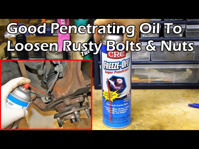 GOOD Penetrating Oil To Loosen Rusty Seized Bolts & Nuts - CRC Freeze Off -  YouTube