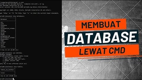 Langkah langkah Membuat Database MySQL Baru di CMD