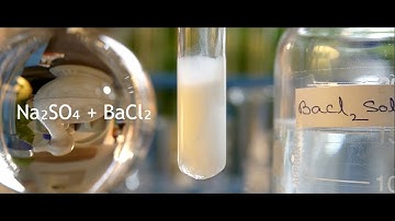 Double displacement of Na2SO4 + BaCl2 | Sodium sulphate + Barium chloride | Precipitation reaction