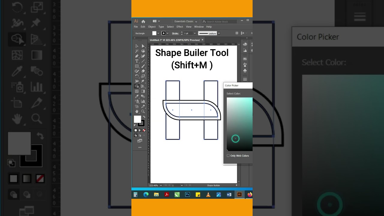 H Letter Logo Design in Adobe Illustrator 
