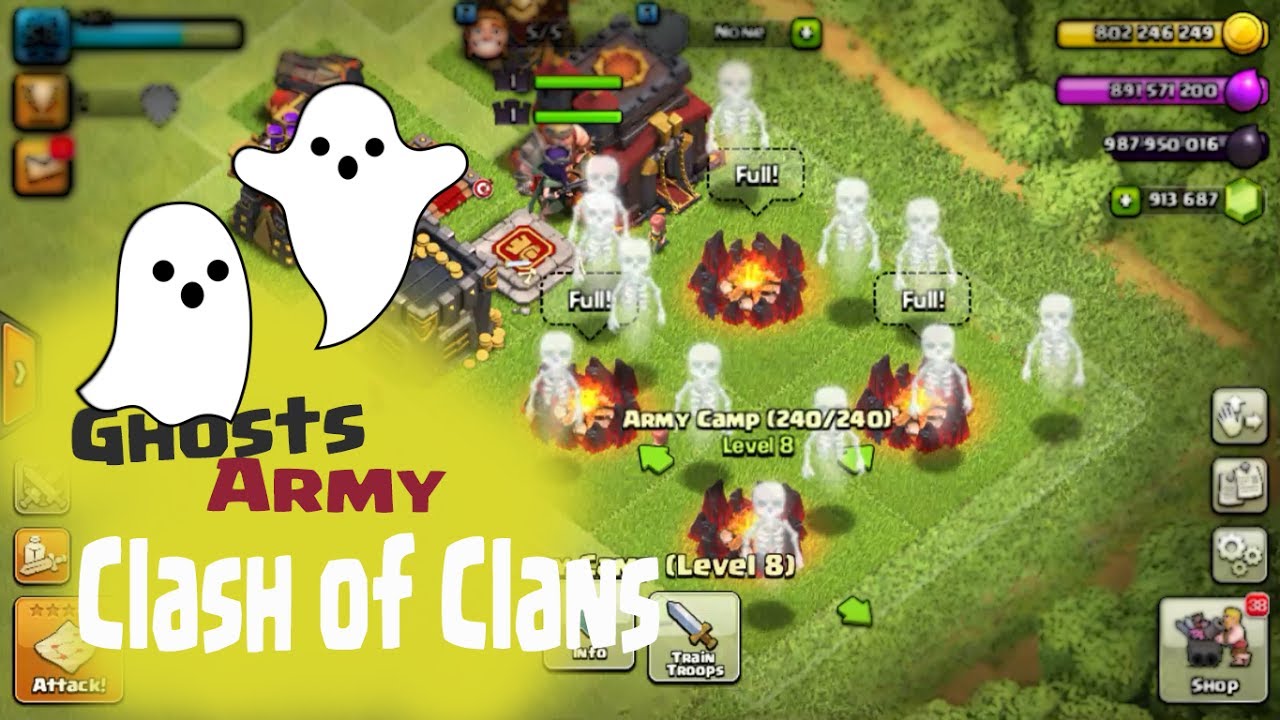 [Leaked HD ] Baby Ghost Army in coc August Update 2017👻👻