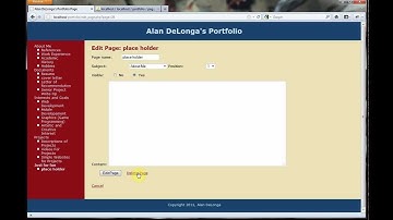 Stage 1 (PHP): CMS for portfolio