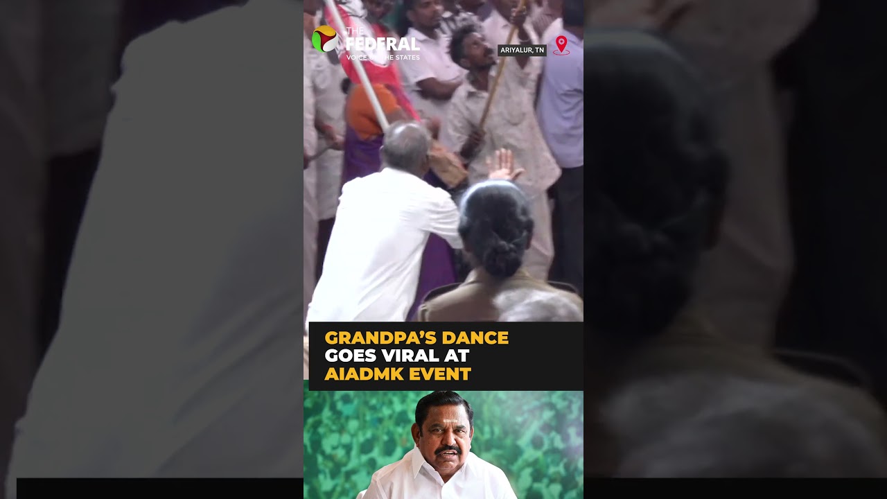 Elderly man dances to Edappadi song at AIADMK event