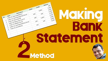 How to Make Bank Statement in Excel by MamuN AcademY