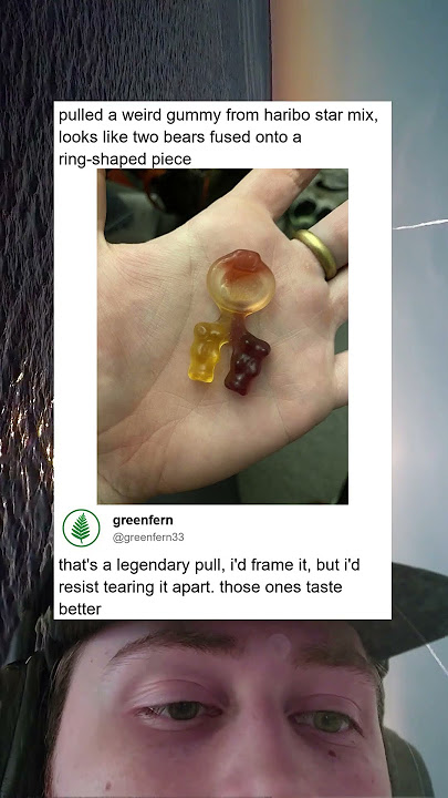 Haribo Glitch Double Bear Fused To Gummy Ring