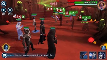 SWGoH Arena Vader lead test vs Rey Jedi Training FAIL!