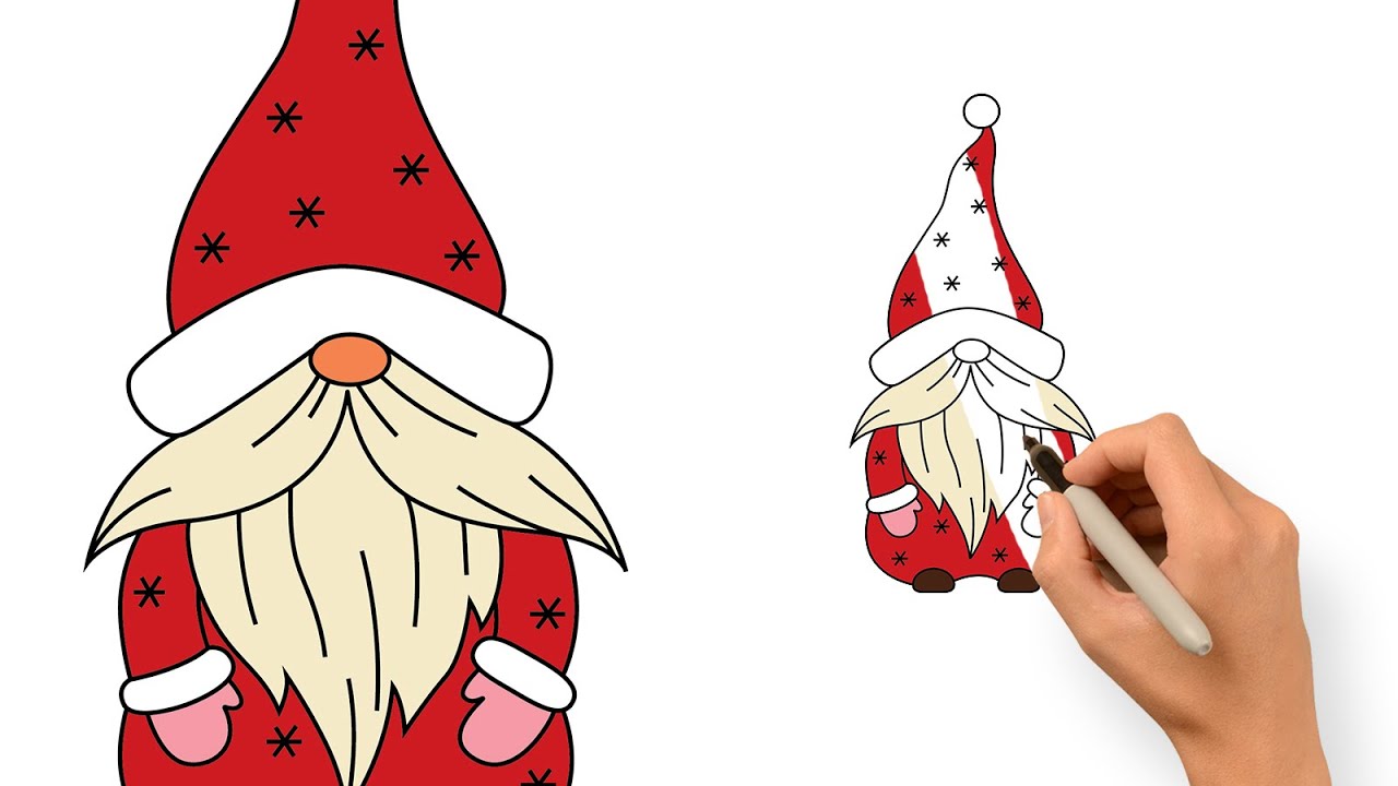 Comment dessiner un Gnome de Noël 🎅 | Apprenez dans cette vidéo à
