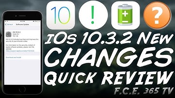 iOS 10.3.2 - Features, Changes, Battery Life, 32-Bit Speed + Security Fixes