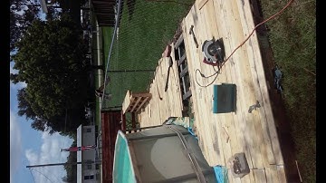 my pallet diy pool deck for free.
