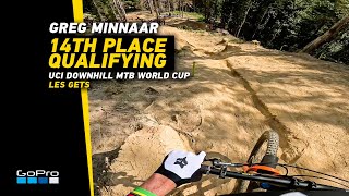 Gopro: Greg Minnaar 14Th Place Qualifying In Les Gets | 2023 Uci Dhi Mtb World Cup