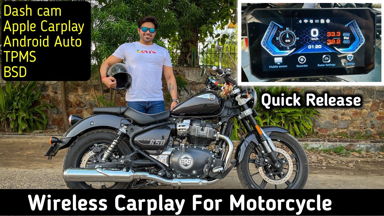 Wireless Car Play/Android Auto Device For 2 Wheelers(Aoocci)super meteor 650 (Discount Code.anil22)