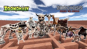 DESTROY ZOONOMALY MONSTERS & NEW ZOOCHOSIS MUTANT ANIMAL MONSTERS in BIG MAZE - Garry