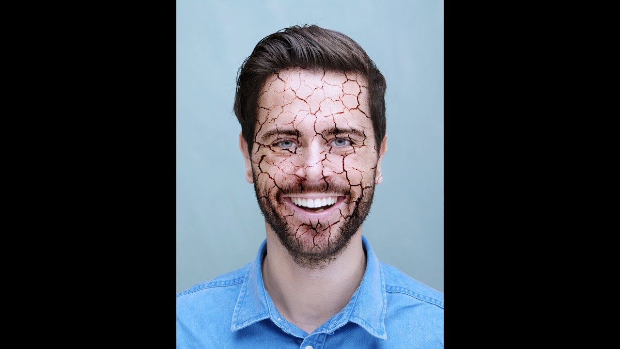 man face crack photo manipulation tutorial
