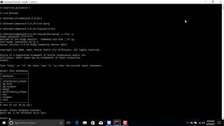 how to create database &  table in mysql command line [easy method ]