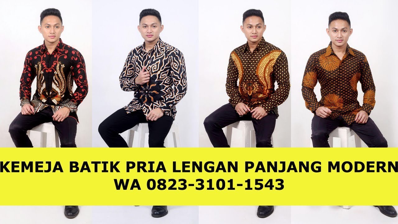  Model  Kemeja Batik  Pria  Lengan Panjang Modern  YouTube