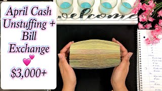 Cash Envelope Unstuffing + BIG Bill Exchange | Condensing my Sinking Funds | April 2022