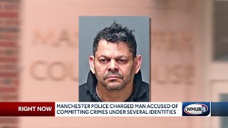 Manchester police charge man accused of committing crimes under several identities
