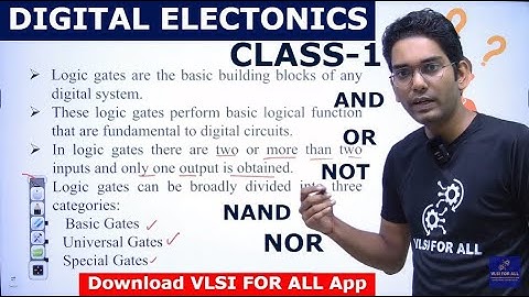Basics of DIGITAL Electronics | Logic Gates Part-1 | AND, OR, NOT, NOR, NAND | Truth Table | Class-1
