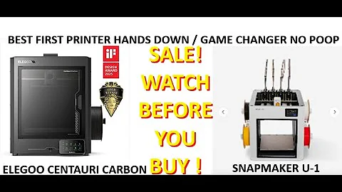 ELEGOO CENTAURI CARBON UPDATE BEST FIRST PRINTER HANDS DOWN SALE! NEW TECH GAME CHANGER SNAPMAKER U1