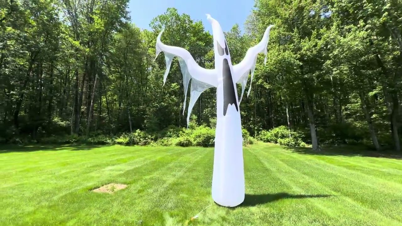 Gemmy Halloween Airblown Inflatable 16FT Color Changing Ghost Unboxing & Review