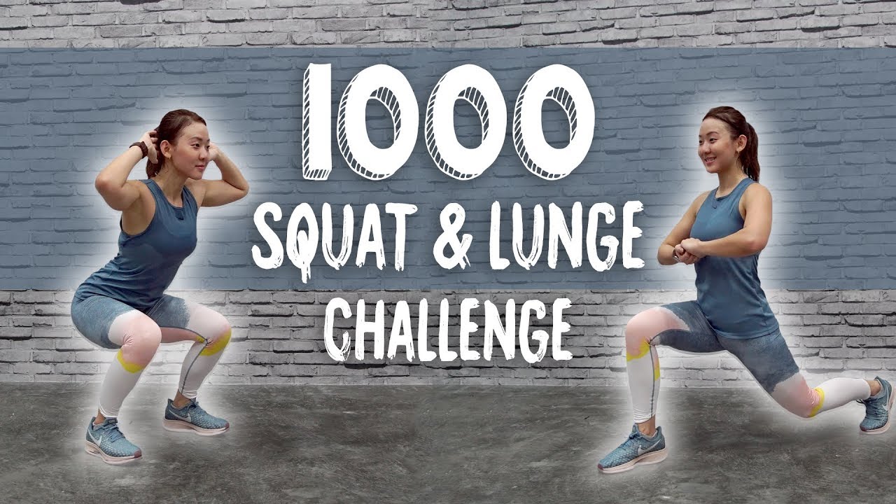 Crazy Burn🔥 1000 Squat \U0026 Lunge Challenge | Legs And Glutes | Joanna Soh