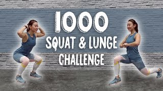 Crazy Burn🔥 1000 Squat & Lunge Challenge | Legs and Glutes | Joanna Soh screenshot 2