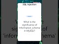 What Is Information Schema in MySQL? | Database Metadata Explained! #cybersecurity #networksecurity