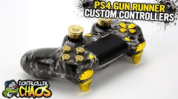 Custom Controllers PS4 - Gun Runner w/ Shotgun Thumbsticks - Controller Chaos