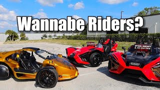 Do These Make you A Wannabe Rider? Campagna T-Rex, Polaris Slingshot, Vanderhall, Ryker...