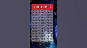 Only sharp eyes can spot 190 in 4 seconds #youtubeshorts #shortvideo