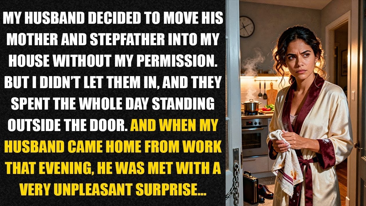 My husband decided to move his mother and stepfather into my house without my permission...