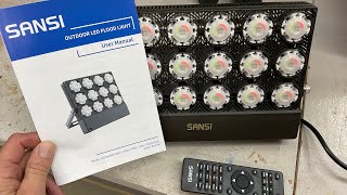 SANSI LED Outdoor Remote Control Floodlights / 100W 16 Colors Perfect for Your House!