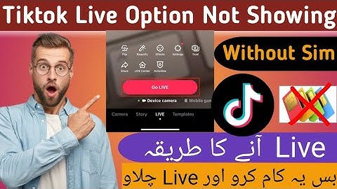 Tiktok Live Option Not Showing | How To Fix Live Option Missing On TikTok | Go Live On TikTok