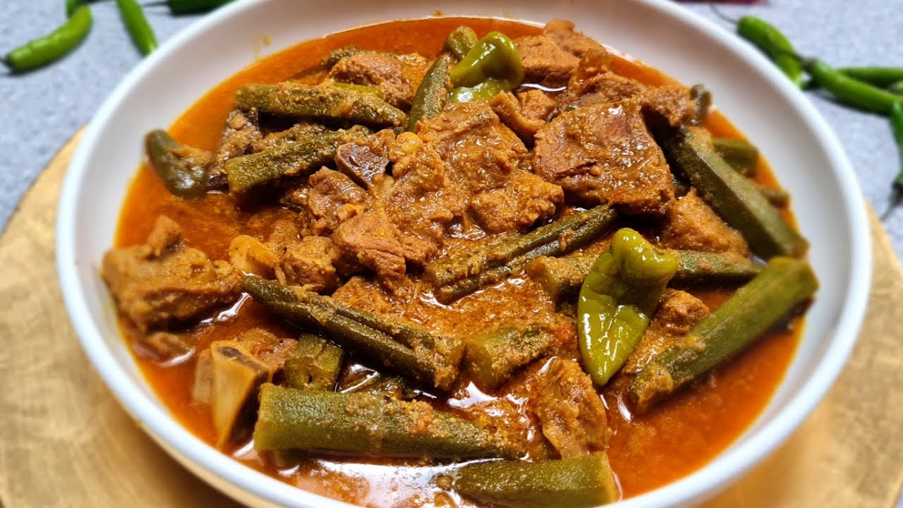 Bhindi Gosht Recipe (Okra Mutton Dish) By Yummy Halal - YouTube