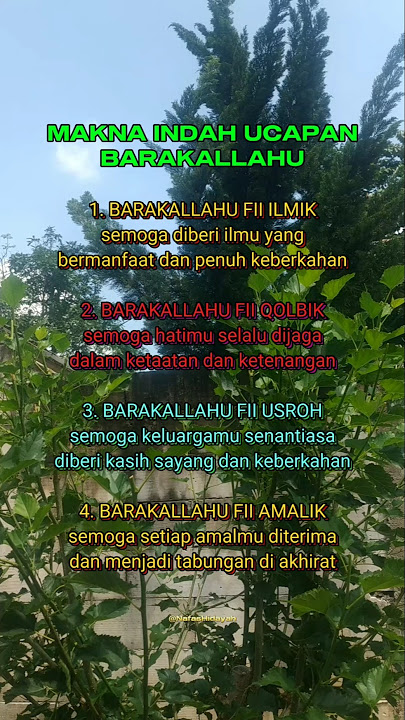 Makna Indah Ucapan Barakallahu. #motivasiislami #quotes #doa #shorts