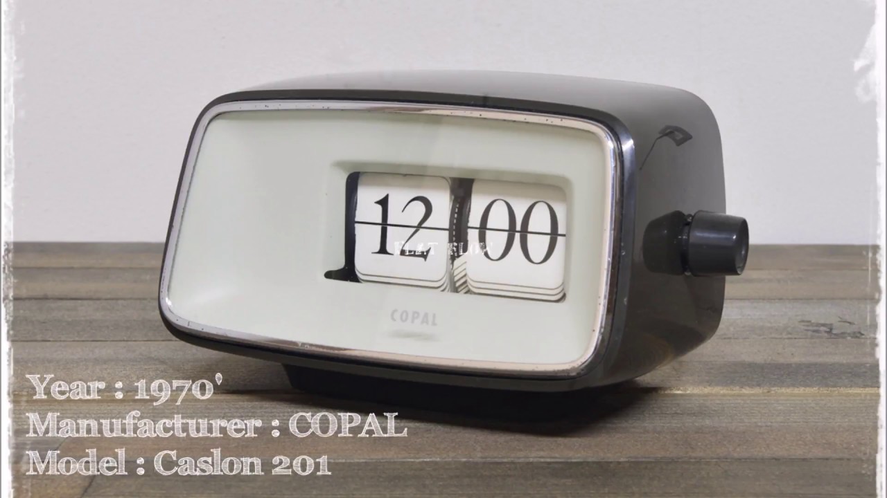 Vintage Flip Clock】1970's COPAL Caslon201 (パタパタ時計） - YouTube