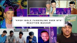 kpop idols fangirling over bts | Reaction Mashup | VVZA