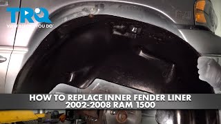 How to Replace Inner Fender Liner 2002-2008 Ram 1500 07 Hummer Inner Fender Removal