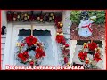 IDEAS PARA DECORAR GUIRNALDAS Y CORONA PARA NAVIDAD ✨DECORACIÓN DE LA ENTRADA DE LA CASA ❄️⛄️