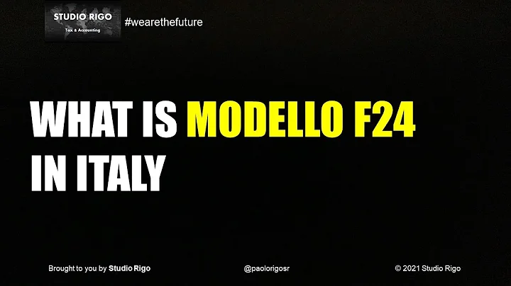 What is Modello F24 in Italy
