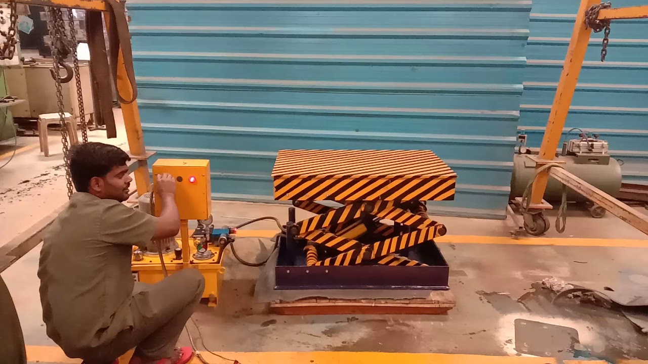 Hydraulic Double Scissor Lift YouTube