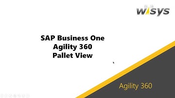 Viewing a Pallet from a Mobile Device in SAP Business One using WiSys Agility 360