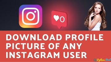 Download Profile Picture of Any Instagram User Using Python