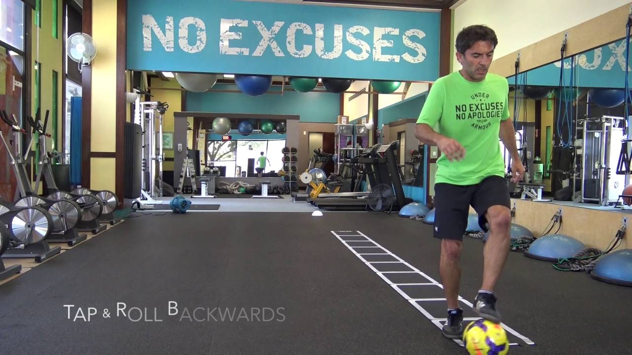 Soccer Agility Training Combining Agility Ladder with Soccer Ball part