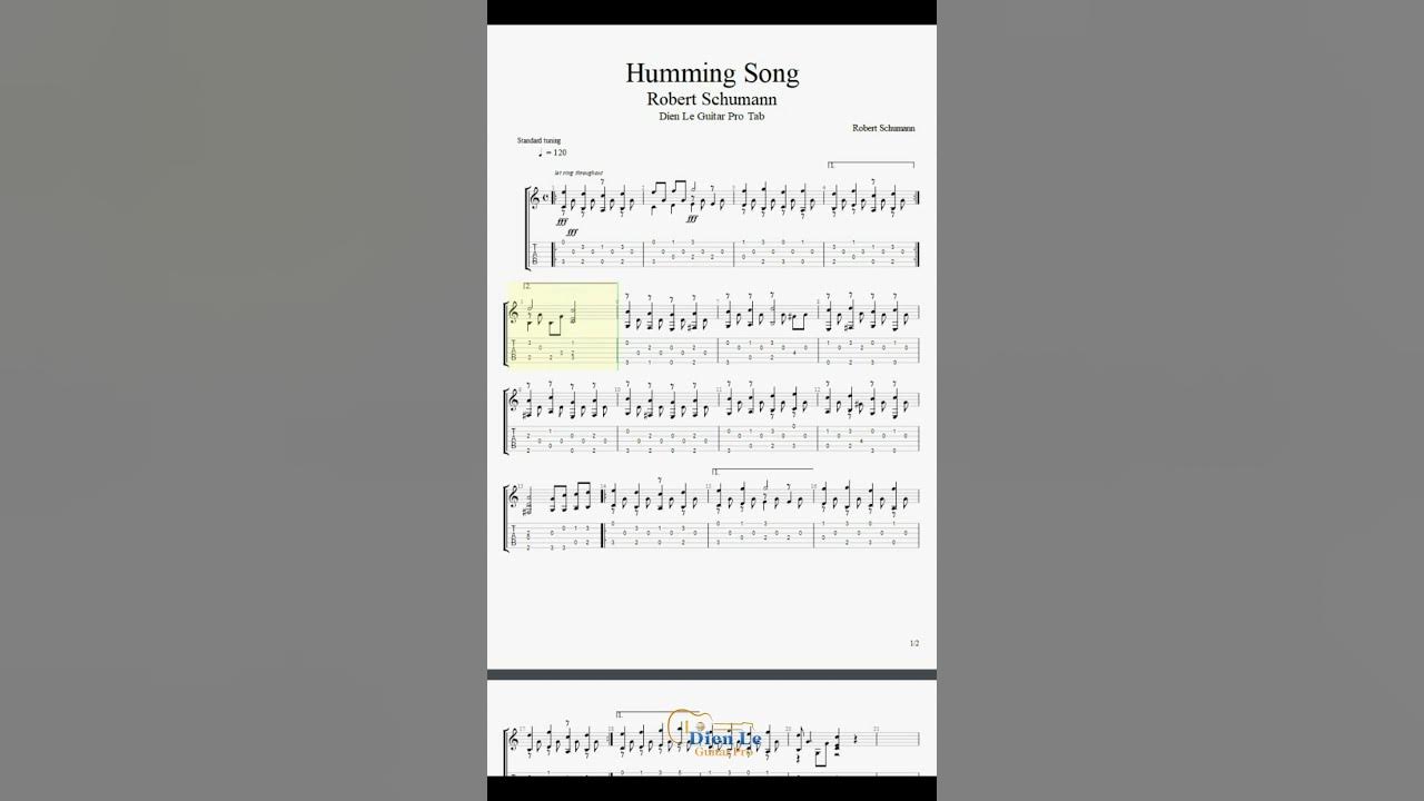 Humming Song for Guitar #guitartutorial #classicalguitar #guitartabs  #guitarlesson #guitarcover