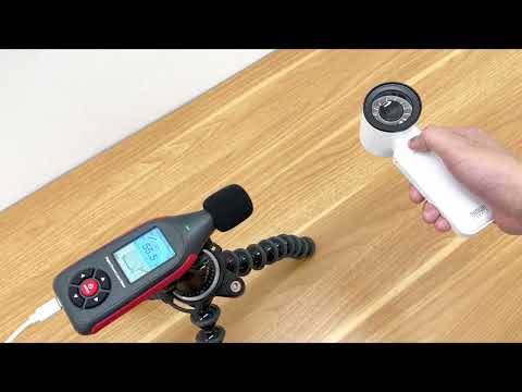 サンワダイレクトの半固体電池内蔵ハンディファン「400-TOY049」の騒音をチェック