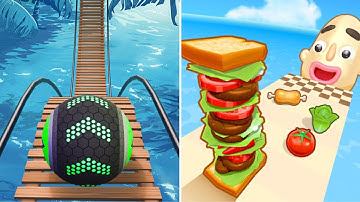 Going balls VS Sandwich Runner | fun gameplay - Android IOS