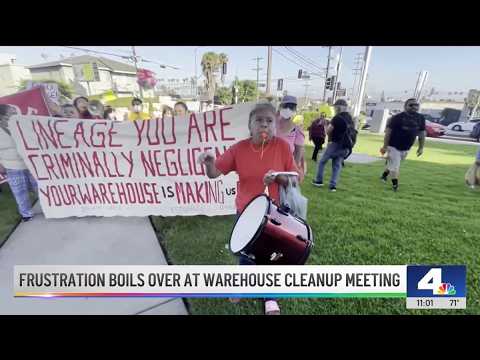 Frustration boils over at Boyle Heights town hall for Lineage warehouse fire